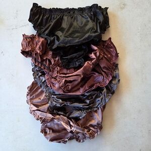 5 Pantie Set in Black and Purple And Brown